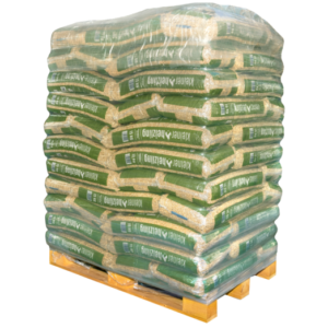 Premium træpiller 6 mm - palle med 66 poser á 15kg/990 kg